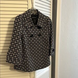 John Paul Richard Black and White Geometric Women's Jacket Sz S